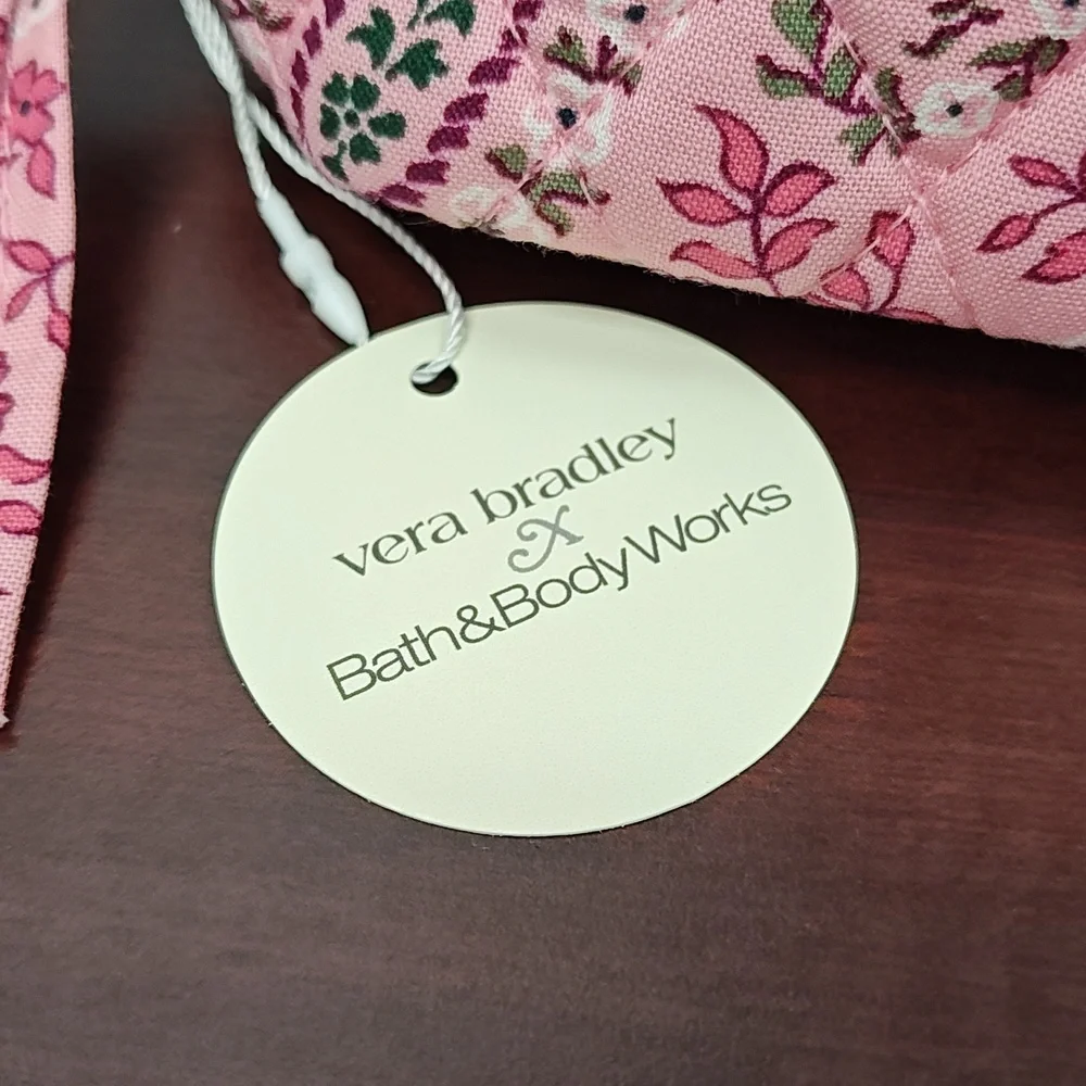Bath & Body Works Vera Bradley PINK BERRY BURST Cosmetic Bag & Mini Set